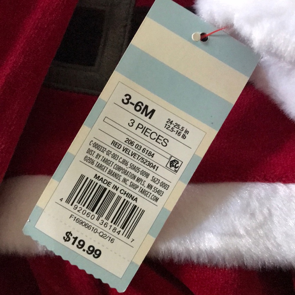 Cat & Jack Santa Clause Outfit Set Christmas Red - Picture 5 of 5